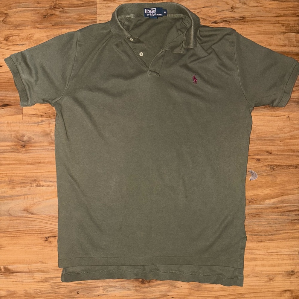 Ralph Lauren Olive Polo Shirt for Men M